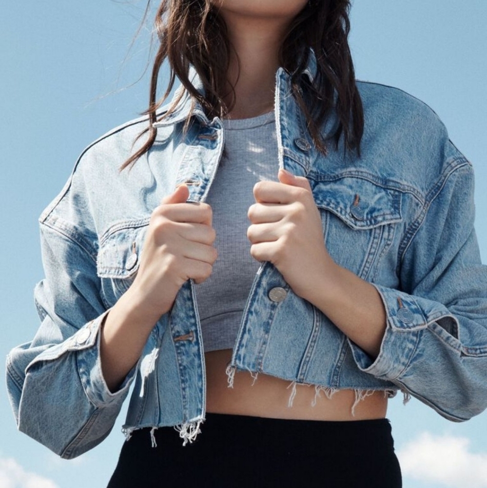 Boyfriend crop Jean jacket